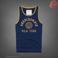 heren abercrombie fitch new york tanktop geel blauw Overhemd Uitgaan q0sru708